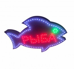 Вывеска рыба светодиодная
